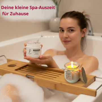 Kleine Spa-Geschenkbox – Körperpeeling & Duftkerze
