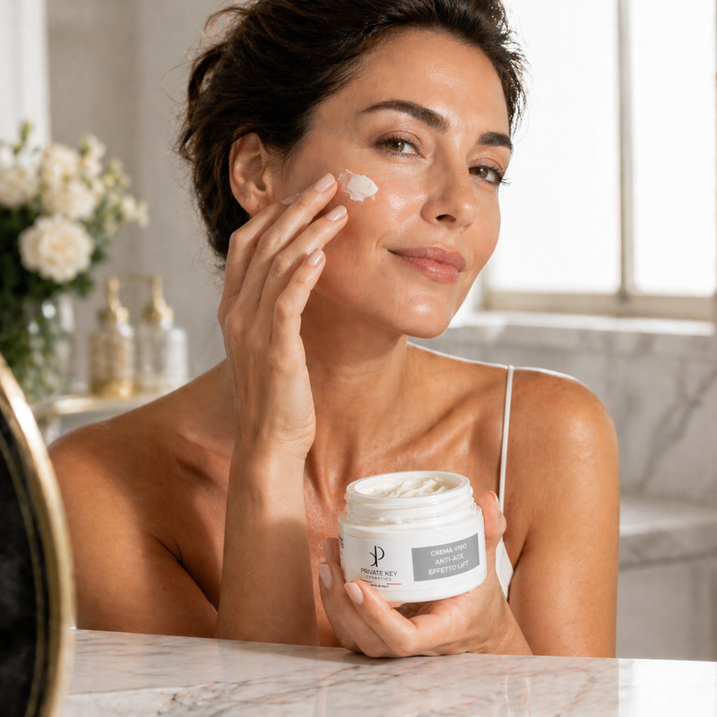 Textur der Anti-Aging Gesichtscreme